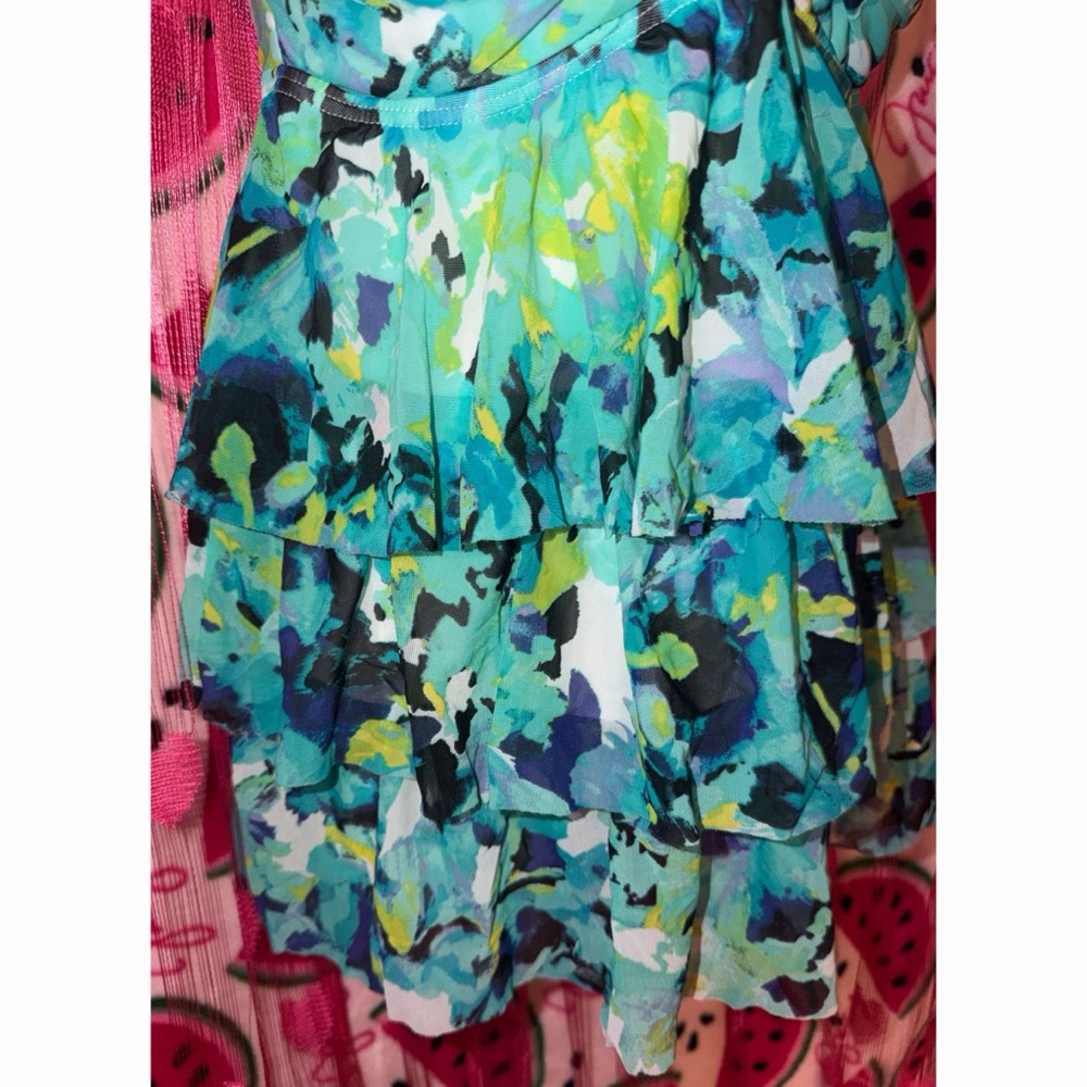๐ฉต๐ Strapless Ruffled Swim Top - Picture 3 of 5